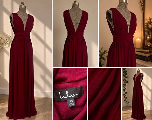 Lulus burgundy chiffon - lulus,
