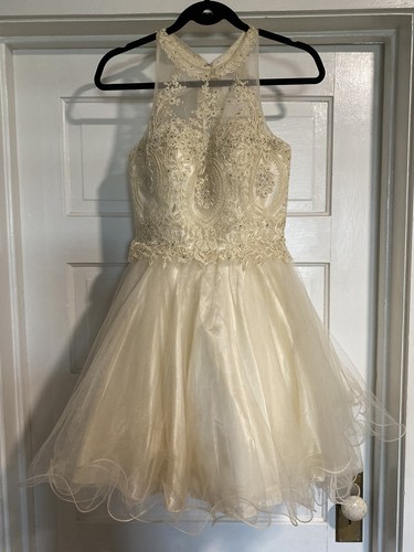 Natural short formal dress - natural,